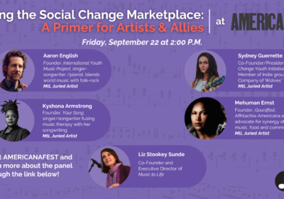 Music to Life Presents:  Accessing the Social Change Marketplace – A Primer for Artists & Allies