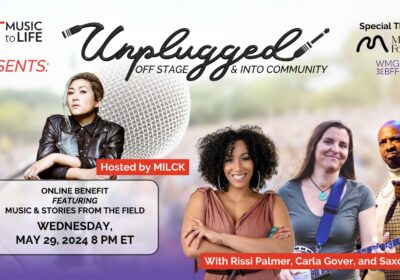 Unplugged 2024 Banner featuring Rissi Palmer Saxon Kincy, Carla Gover and MILCK.